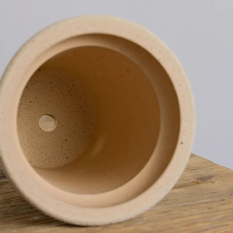 Nipots Terracotta Clay Pot - Detailed View of Drainage Hole Design for Optimal Plant Health
