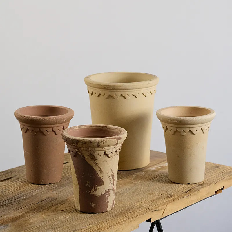 Nipots Handcrafted Terracotta Clay Pot - Castle Tower , Breathable, Absorbent Eco-friendly Planter