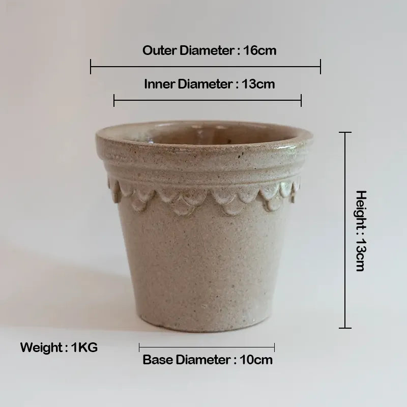 Glazed Castle Pot