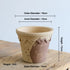 Nipots Handcrafted Terracotta Clay Pot - Castle 16cm Coffee&Milk, Breathable, Absorbent Eco-friendly Planter