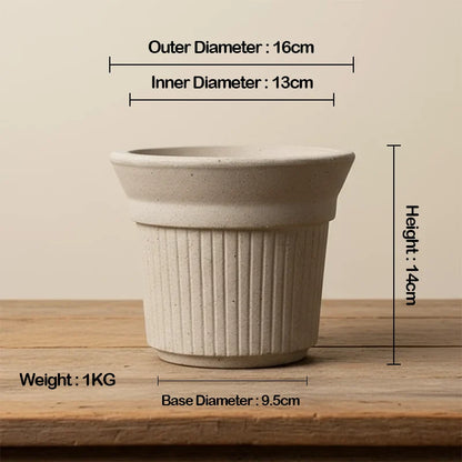 Burnt Cream Pot White