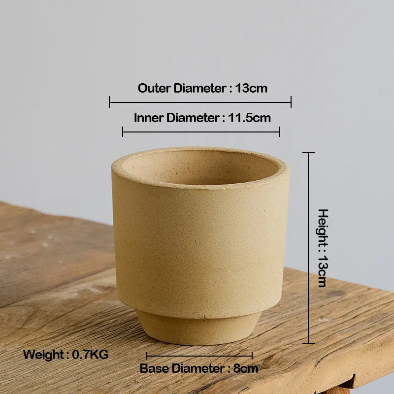 Nipots Handcrafted Terracotta Clay Pot - Bowl White, Breathable, Absorbent Eco-friendly Planter