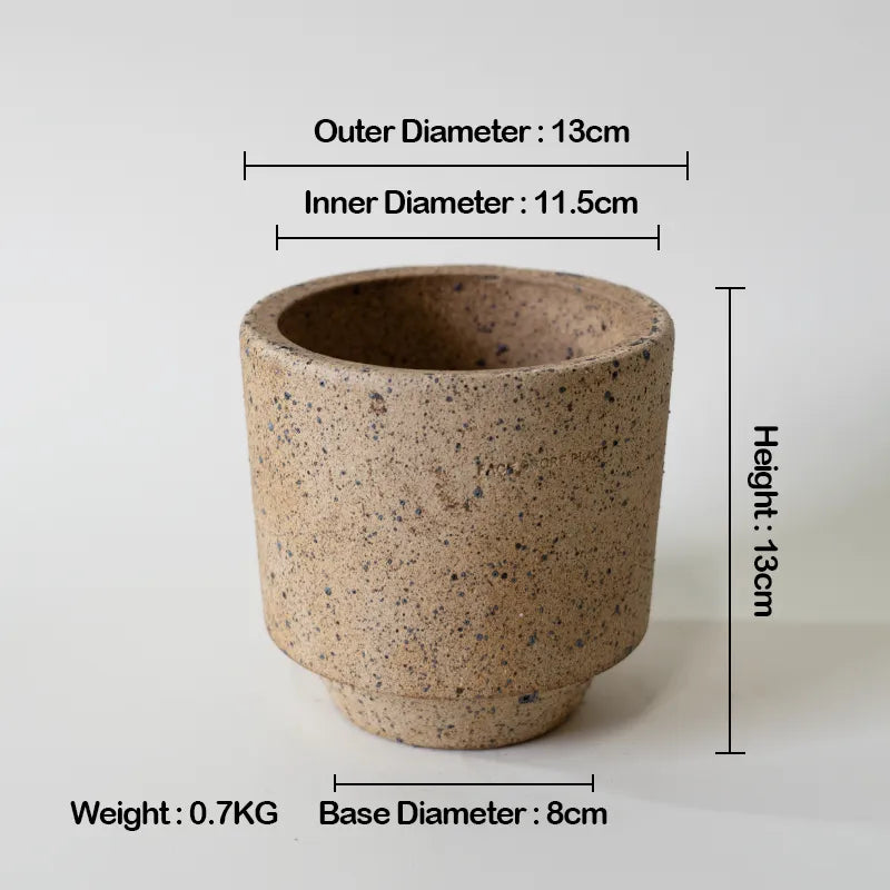 Nipots Handcrafted Terracotta Clay Pot - Bowl Kiln Effect, Breathable, Absorbent Eco-friendly Planter