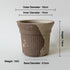 Nipots Handcrafted Terracotta Clay Pot - Burnt Cream 16cm coffee&milk, Breathable, Absorbent Eco-friendly Planter