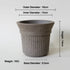 Nipots Handcrafted Terracotta Clay Pot - Burnt Cream 16cm Grey, Breathable, Absorbent Eco-friendly Planter