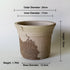 Nipots Handcrafted Terracotta Clay Pot - Burnt Cream 16cm Coffee&Milk, Breathable, Absorbent Eco-friendly Planter
