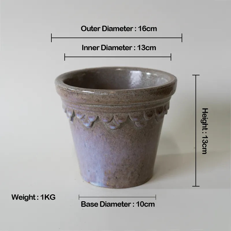 Glazed Castle Pot