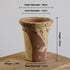 Nipots Handcrafted Terracotta Clay Pot - Castle Tower Coffee&Milk , Breathable, Absorbent Eco-friendly Planter