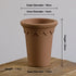 Nipots Handcrafted Terracotta Clay Pot - Castle Tower Chocolate , Breathable, Absorbent Eco-friendly Planter