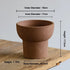 Nipots Handcrafted Terracotta Clay Pot - Chalice Chocolate, Breathable, Absorbent Eco-friendly Planter