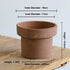 Nipots Handcrafted Terracotta Clay Pot - Cone Chocolate, Breathable, Absorbent Eco-friendly Planter