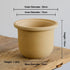 Nipots Handcrafted Terracotta Clay Pot - Fedora White, Breathable, Absorbent Eco-friendly Planter