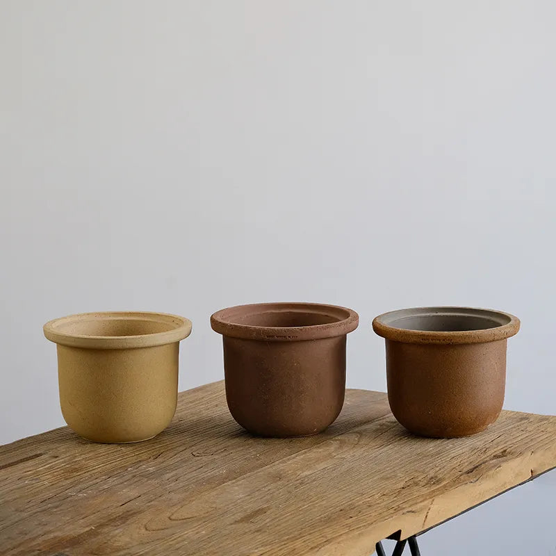 Nipots Handcrafted Terracotta Clay Pot - Fedora, Breathable, Absorbent Eco-friendly Planter