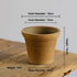 Nipots Handcrafted Terracotta Clay Pot - Gardener Kiln Effect, Breathable, Absorbent Eco-friendly Planter