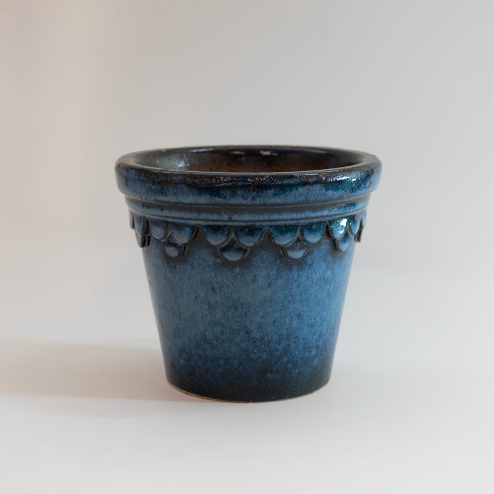 Glazed Castle Pot Ø16cm