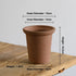 Nipots Handcrafted Terracotta Clay Pot - Oatmeal 16cm Chocolate, Breathable, Absorbent Eco-friendly Planter