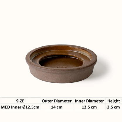 Raised Saucer Chocolate · Interior Glazed