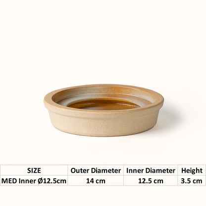 Raised Saucer White · Interior Glazed