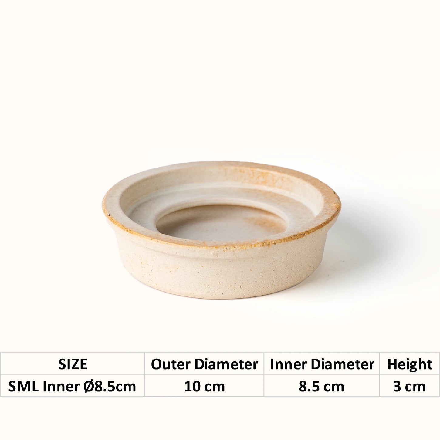 Raised Saucer White · Interior Glazed