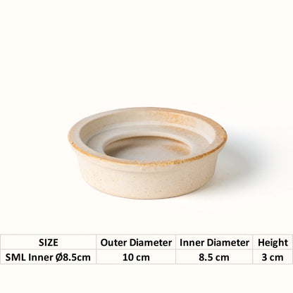 Raised Saucer White · Interior Glazed