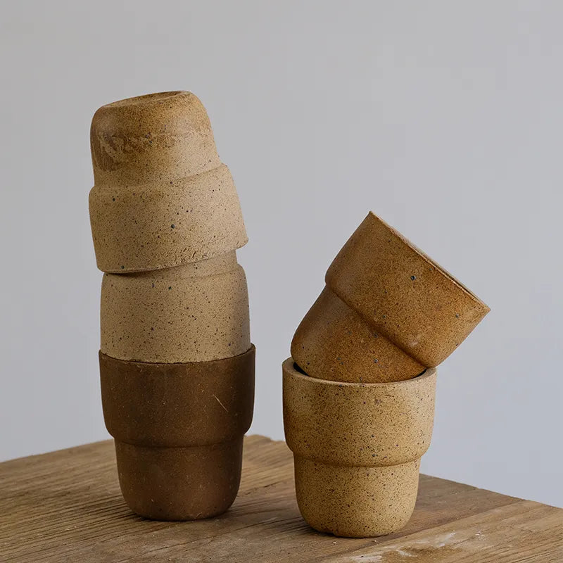 Nipots Handcrafted Terracotta Clay Pot - Travel Cup, Breathable, Absorbent Eco-friendly Planter