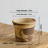 Nipots Handcrafted Terracotta Clay Pot - Burnt Cream 13cm Coffee&milk, Breathable, Absorbent Eco-friendly Planter