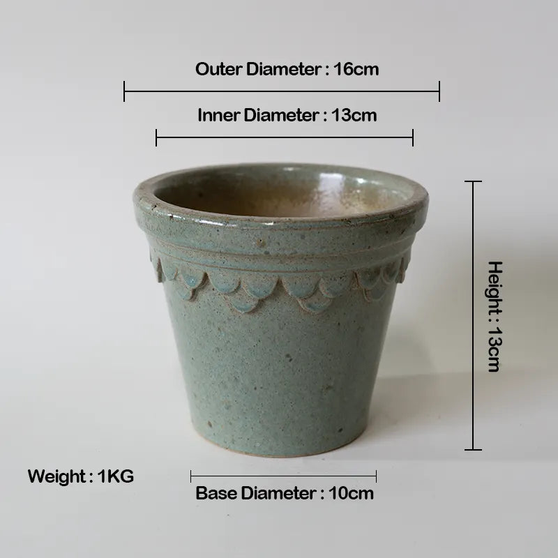 Glazed Castle Pot