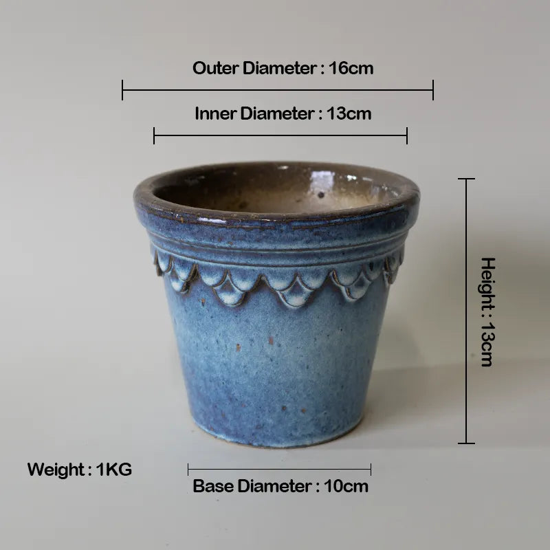 Glazed Castle Pot