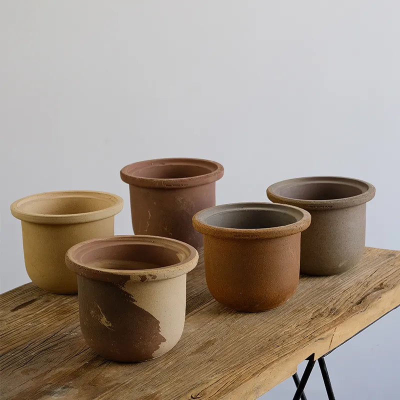 Nipots Handcrafted Terracotta Clay Pot - Fedora, Breathable, Absorbent Eco-friendly Planter