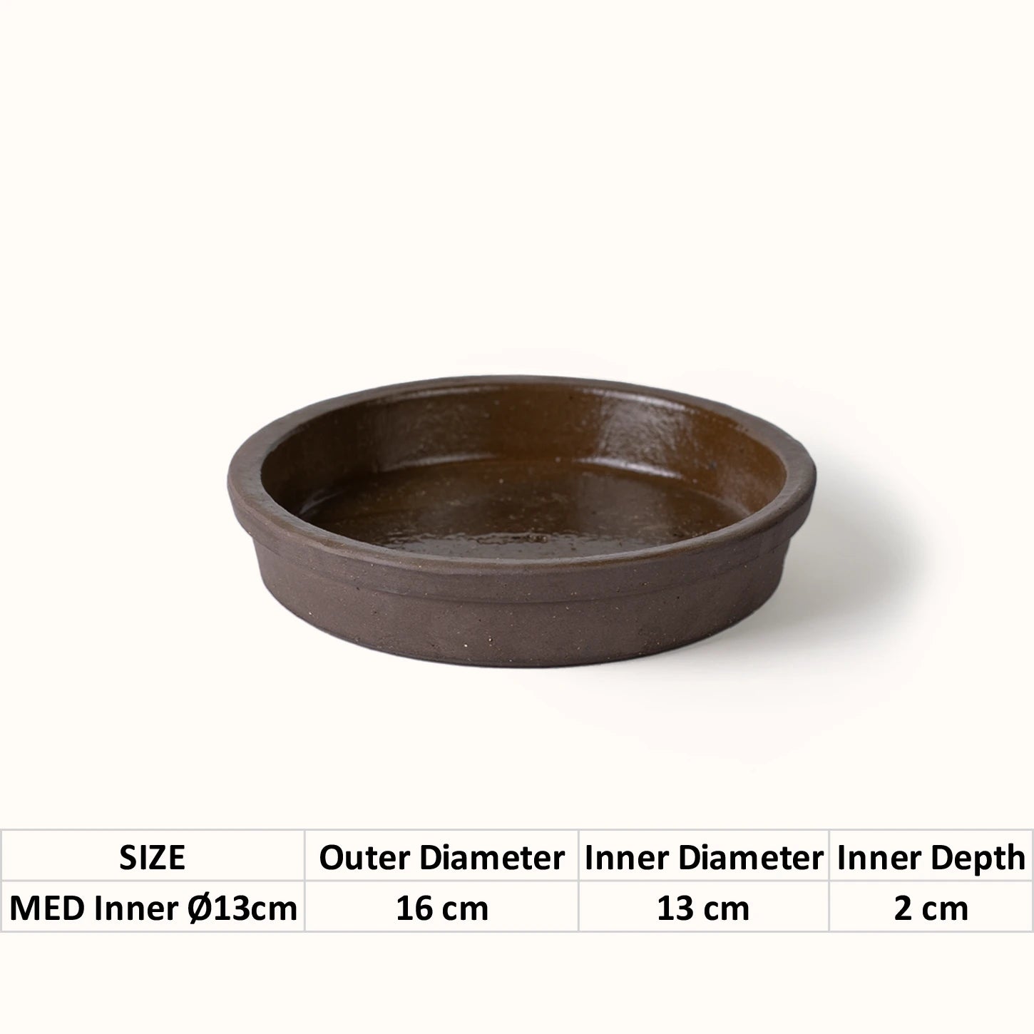 Standard Saucer Chocolate · Interior Glazed
