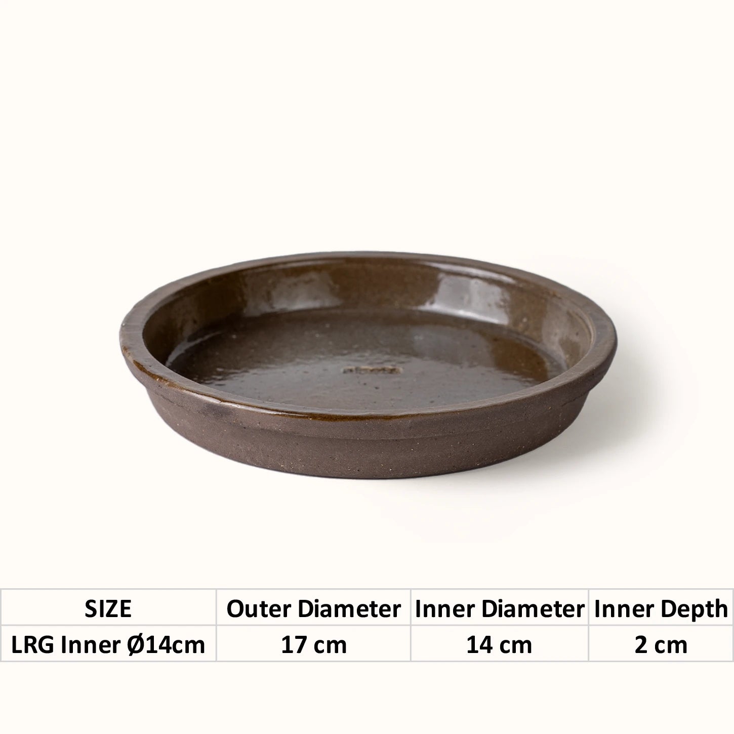 Standard Saucer Chocolate · Interior Glazed