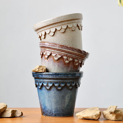 Glazed Castle Pot
