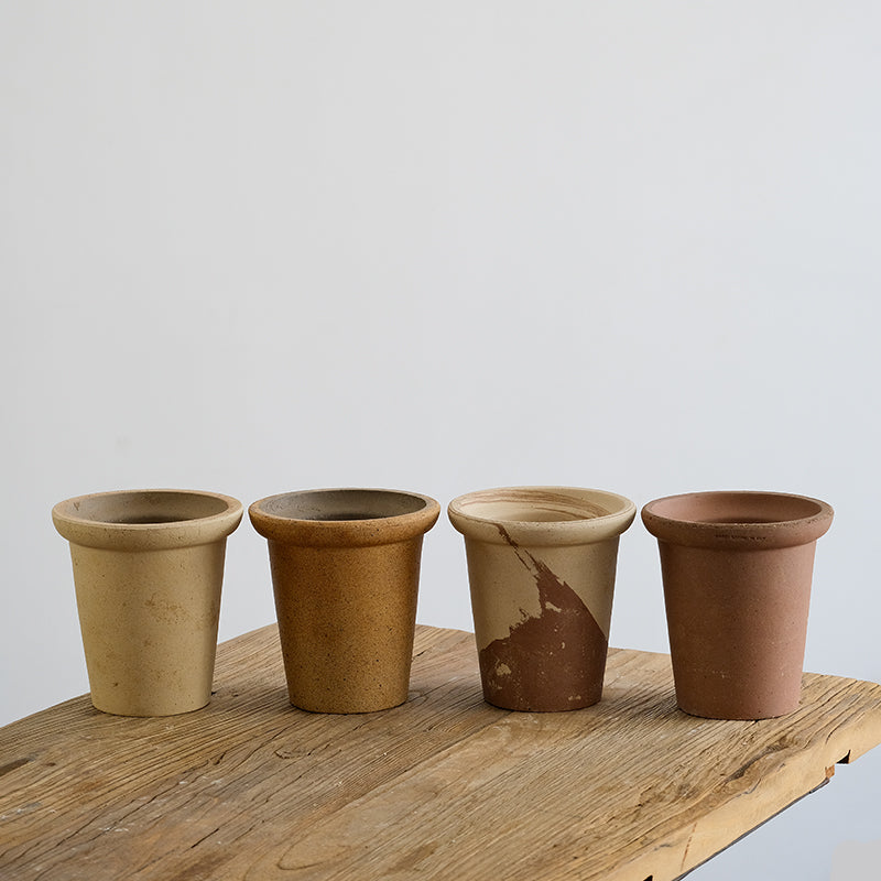 Nipots Handcrafted Terracotta Clay Pot - Oatmeal, Breathable, Absorbent Eco-friendly Planter