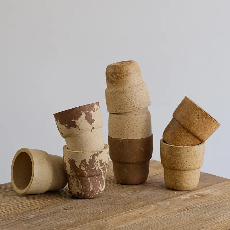 Nipots Handcrafted Terracotta Clay Pot - Travel Cup, Breathable, Absorbent Eco-friendly Planter